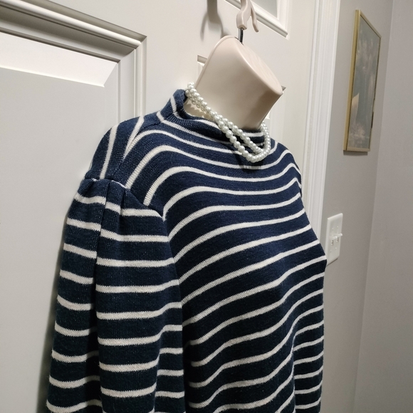 Madewell Navy and White Striped Sweatshirt size XL - Picture 8 of 10